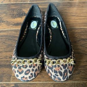 Leopard Flats Size 9
